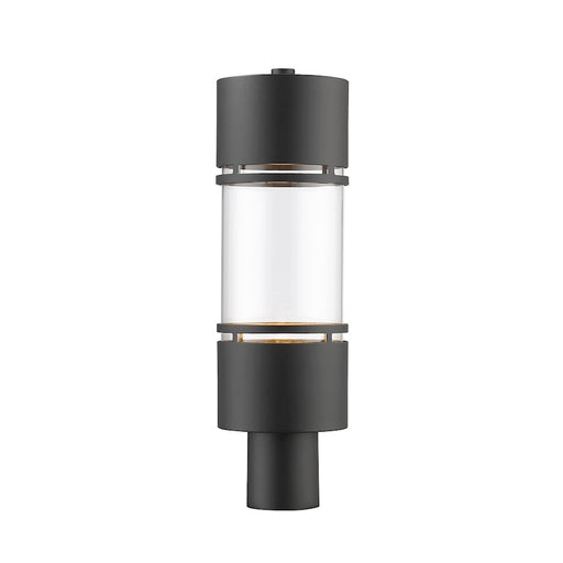 Z-Lite Luminata Outdr LED Post Mt, 5.88x5.88x19.63", Bronze, Clear - 553PHB-ORBZ-LED