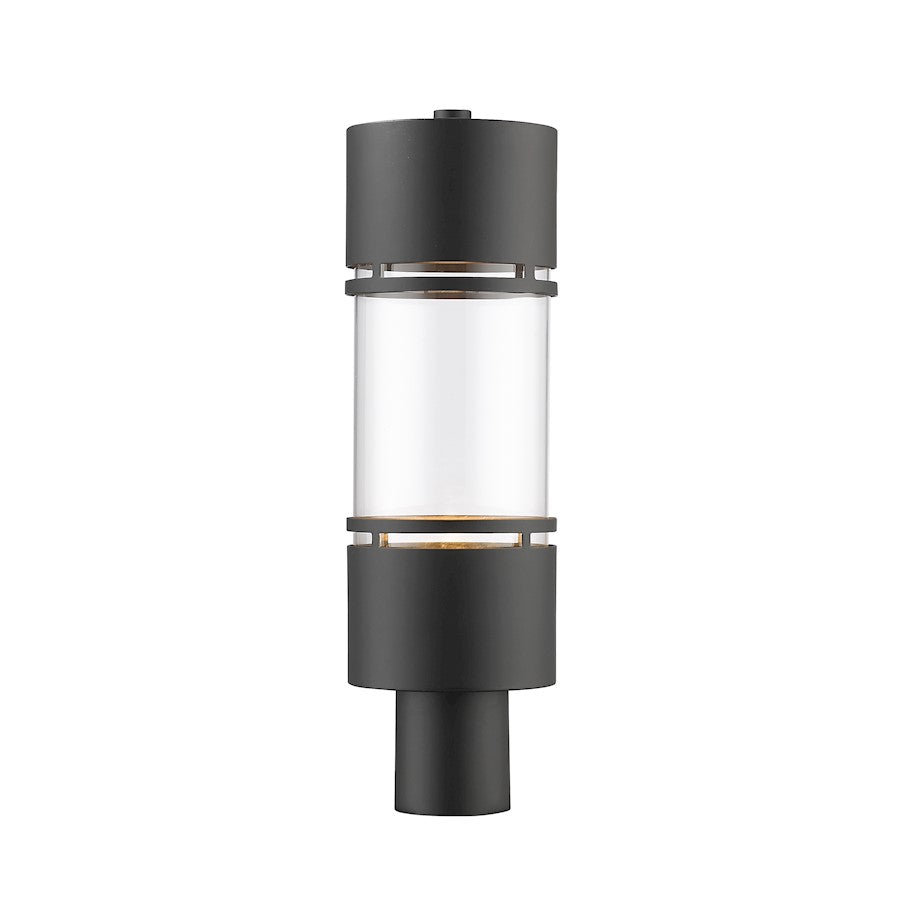 Z-Lite Luminata Outdr LED Post Mt, 5.88x5.88x19.63", Bronze, Clear - 553PHB-ORBZ-LED