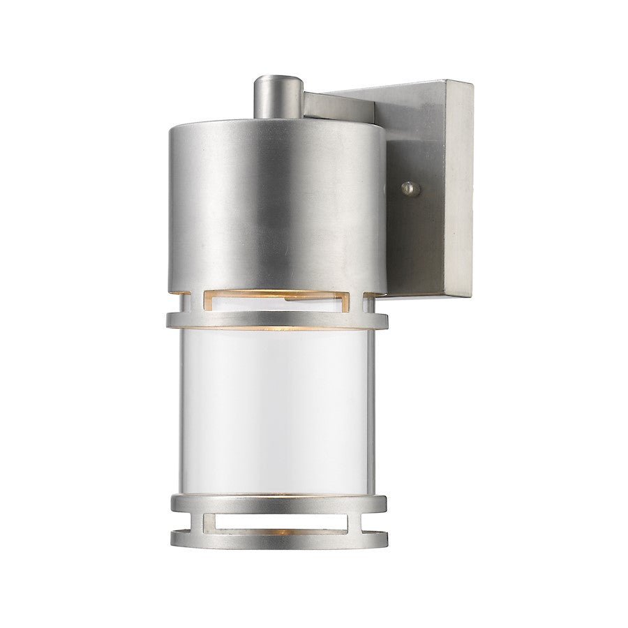 Z-Lite Luminata Outdr LED Wall Light 5.5x4.38x8.88", Aluminum, Clear - 553S-BA-LED