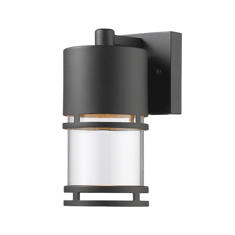 Z-Lite Luminata Outdoor LED Wall Light 5.5x4.38x8.88", Bronze, Clear - 553S-ORBZ-LED