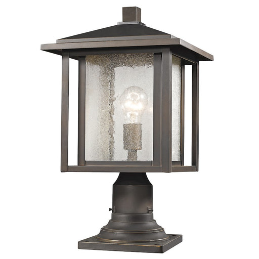 Z-Lite Aspen 1 Light Outdoor, 11x18", Oil Bronze, Clear Seedy - 554PHB-554PM-ORB