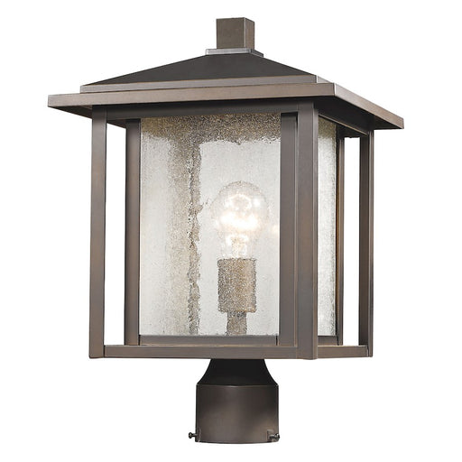 Z-Lite Aspen 1 Light Outdoor, 11x16.25", Oil Bronze, Clear Seedy - 554PHB-ORB