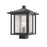 Z-Lite Aspen 1 Light 11" Outdoor Post Mount Fixture, Black - 554PHBS-BK