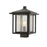 Z-Lite Aspen 1 Light 11" Outdoor Post Mount Fixture, Bronze - 554PHBS-ORB