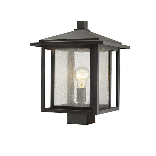 Z-Lite Aspen 1 Light 11" Outdoor Post Mount Fixture, Bronze - 554PHBS-ORB