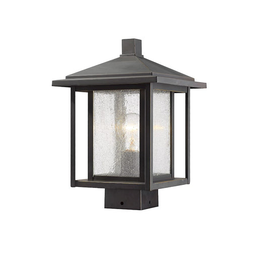Z-Lite Aspen 1 Light 9" Outdoor Post Mount Fixture, Bronze - 554PHMS-ORB