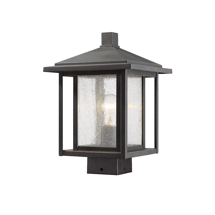 Z-Lite Aspen 1 Light 9" Outdoor Post Mount Fixture, Bronze - 554PHMS-ORB