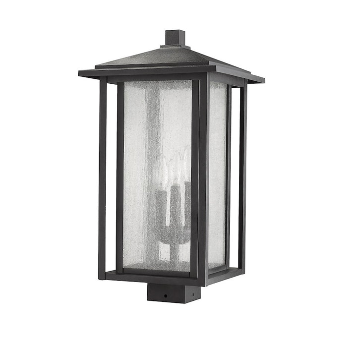Z-Lite Aspen 3 Light 21" Outdoor Post Mount Fixture, Black - 554PHXLS-BK