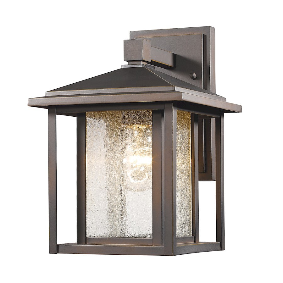Z-Lite Aspen 1 Light Outdoor, 7.5x8.5x10.88", Oil Bronze, Clear Seedy - 554S-ORB