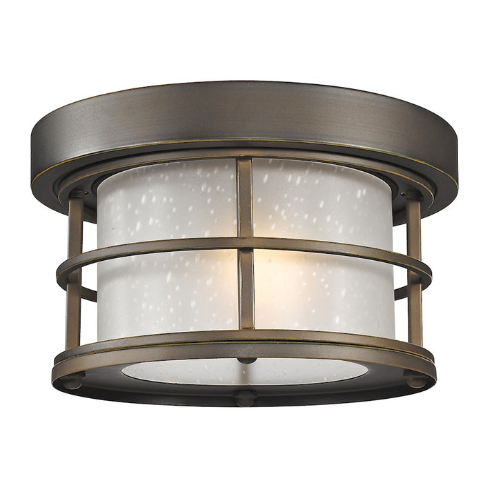 Z-Lite Exterior Additions 1 Light Outdoor, Oil Bronze, White Seedy - 556F-ORB