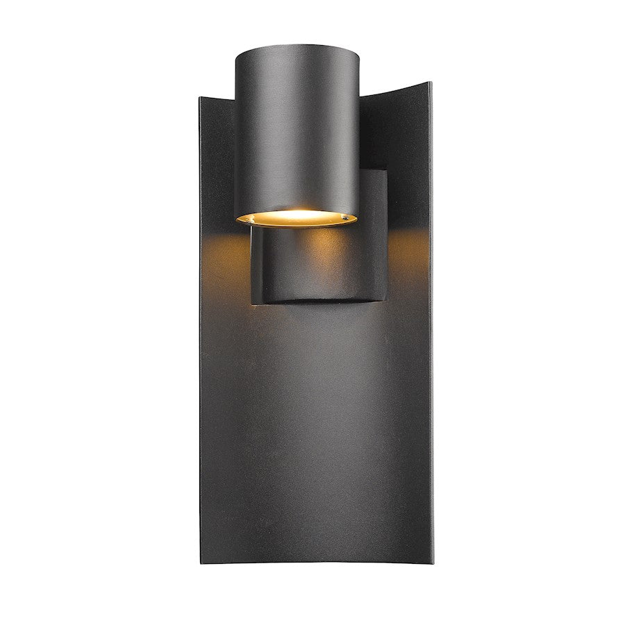 Z-Lite Amador 1 Light Outdoor, 5.13x7x14.75", Black - 559M-BK-LED
