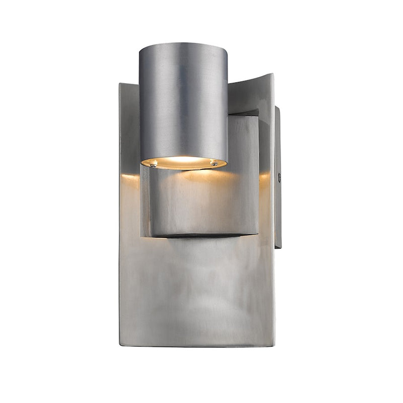 Z-Lite Amador 1 Light Outdoor, 4.38x5.13x9.63", Silver - 559S-SL-LED
