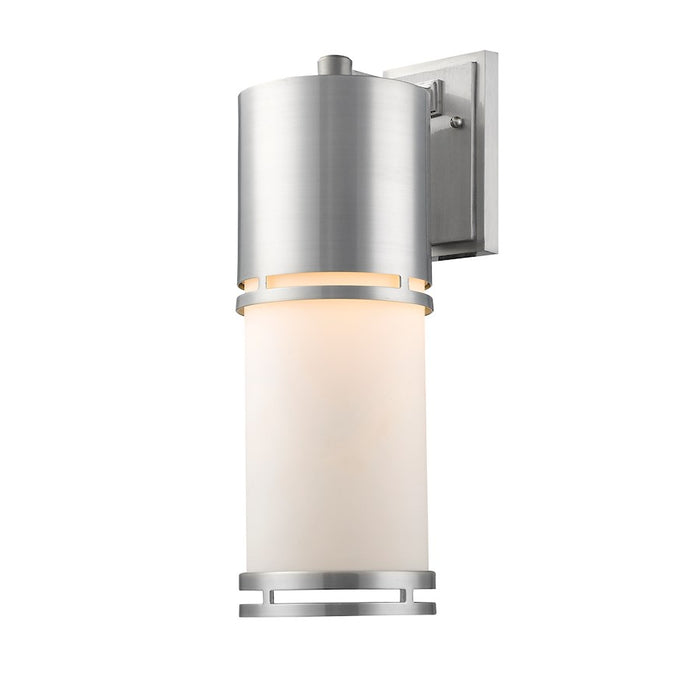 Z-Lite Luminata Outdr LED Wall Light 8.25x5.88x17.63", Alum, Opal - 560B-BA-LED