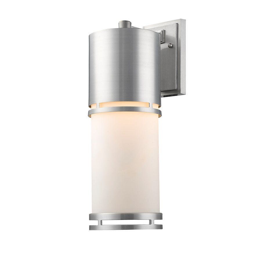 Z-Lite Luminata Outdr LED Wall Light 8.25x5.88x17.63", Alum, Opal - 560B-BA-LED