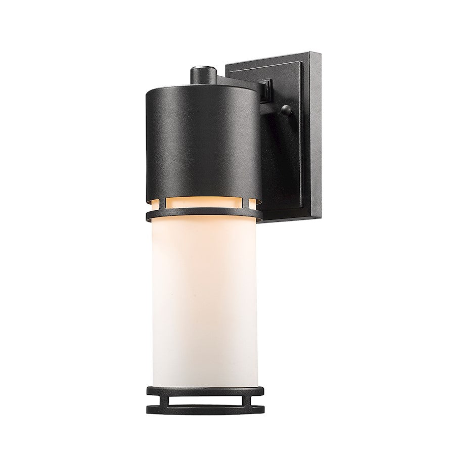 Z-Lite Luminata Outdoor LED Wall Light 6.5x4.5x13.75", Black, Opal - 560M-BK-LED