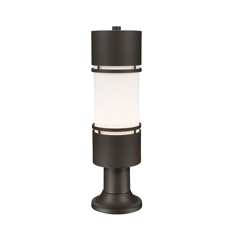 Z-Lite Luminata Outdr LED Post Mnt w/Pier Mt, Bronze, Opal - 560PHB-553PM-DBZ-LED