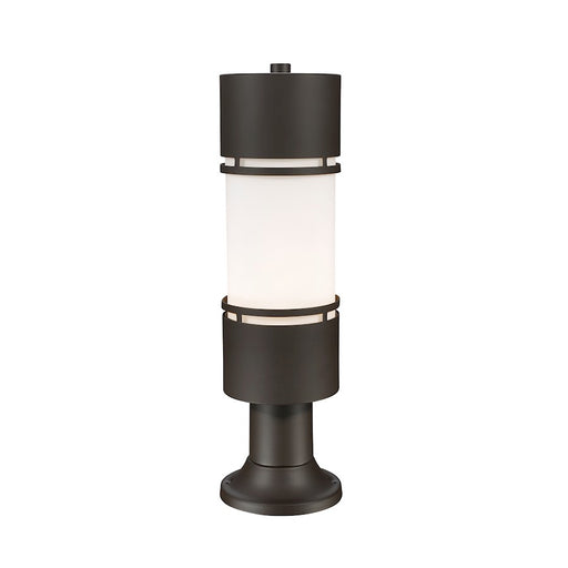 Z-Lite Luminata Outdr LED Post Mnt w/Pier Mt, Bronze, Opal - 560PHB-553PM-DBZ-LED
