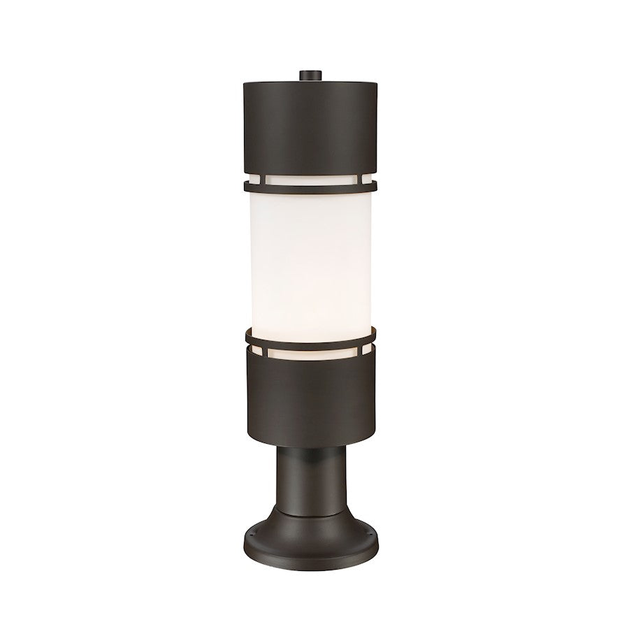 Z-Lite Luminata Outdr LED Post Mnt w/Pier Mt, Bronze, Opal - 560PHB-553PM-DBZ-LED