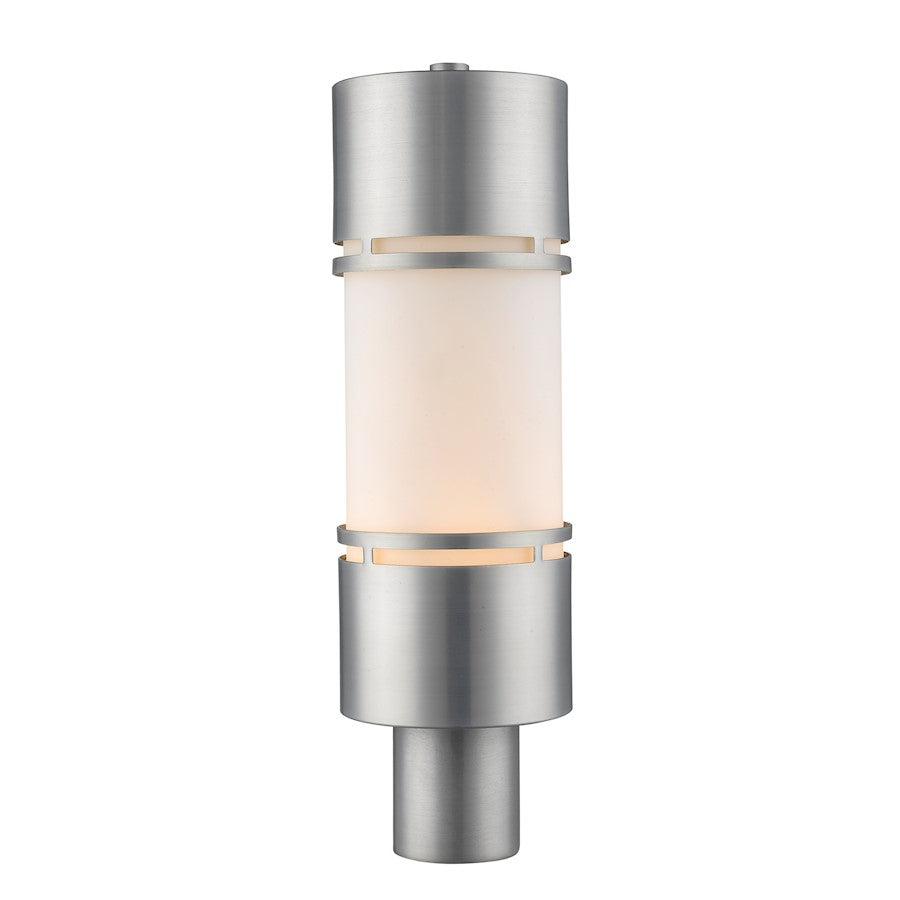 Z-Lite Luminata Outdoor LED Post Mount, Brushed Aluminum, Opal - 560PHB-BA-LED