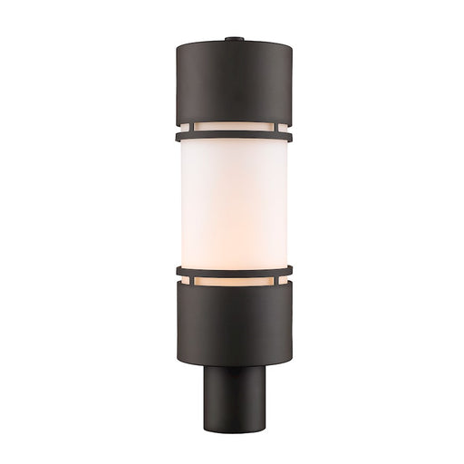 Z-Lite Luminata Outdoor LED Post Mount, Deep Bronze, Matte Opal - 560PHB-DBZ-LED