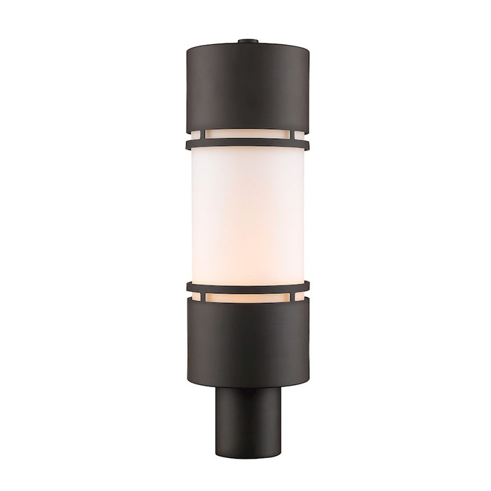 Z-Lite Luminata Outdoor LED Post Mount, Deep Bronze, Matte Opal - 560PHB-DBZ-LED