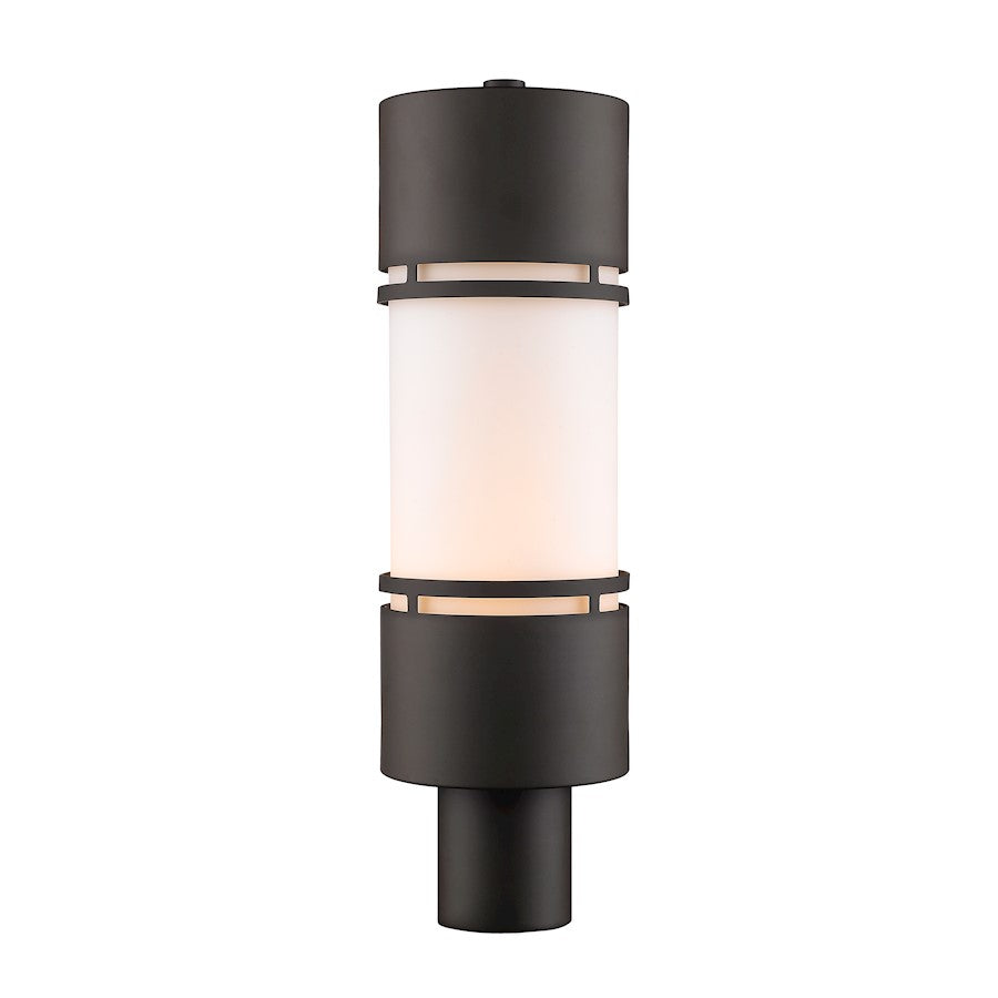 Z-Lite Luminata Outdoor LED Post Mount, Deep Bronze, Matte Opal - 560PHB-DBZ-LED