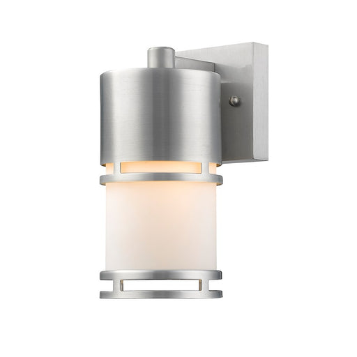 Z-Lite Luminata Outdr LED Wall Light 5.5x4.38x8.88", Aluminum, Opal - 560S-BA-LED