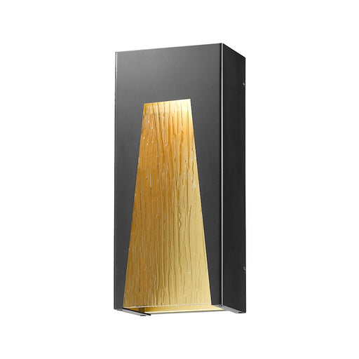 Z-Lite Millenial 1 Light Out Wall, 3.63x8x18, Blk Gld, Chisel - 561B-BK-GD-CSL-LED
