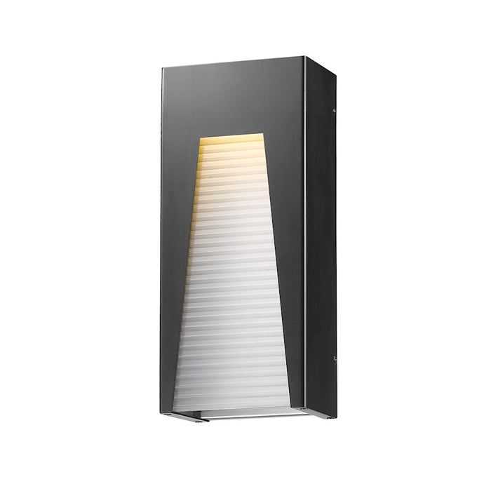 Z-Lite Millenial 1 Light Outdr Wall, 3.63x8x18, Black Silver, Frst - 561B-BK-SL-FRB-LED