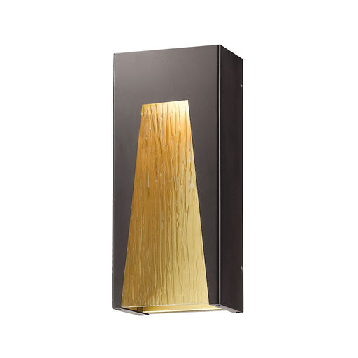 Z-Lite Millenial 1 Light Out Wall, 3.63x8x18, Bronze Gld, Chisel - 561B-DBZ-GD-CSL-LED