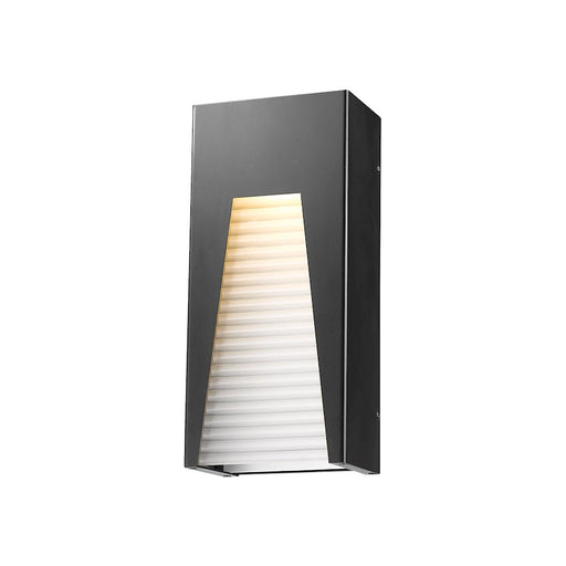 Z-Lite Millenial 1 Light Outdr Wall Light 13.25, Black Silver, Frost - 561M-BK-SL-FRB-LED