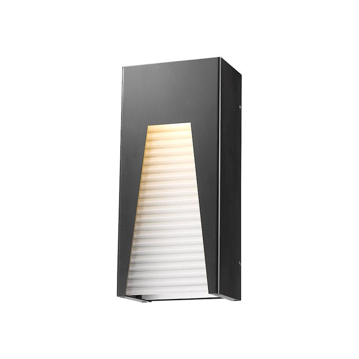 Z-Lite Millenial 1 Light Outdr Wall Light 13.25, Black Silver, Frost - 561M-BK-SL-FRB-LED