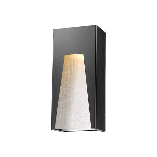 Z-Lite Millenial 1 Light Outdr Wall, 13.25, Black Silver, Clear Seed - 561M-BK-SL-SDY-LED