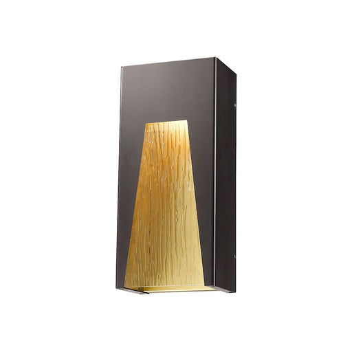 Z-Lite Millenial 1 Light Outdr Wall, 13.25, Bronze Gld, Chisel - 561M-DBZ-GD-CSL-LED