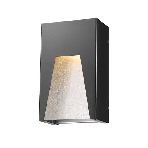Z-Lite Millenial 1 Light Outdr Wall Light 10, Black Silver, Clear Seed - 561S-BK-SL-SDY-LED