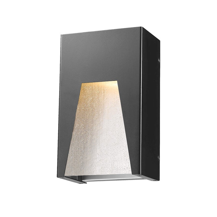 Z-Lite Millenial 1 Light Outdr Wall Light 10, Black Silver, Clear Seed - 561S-BK-SL-SDY-LED