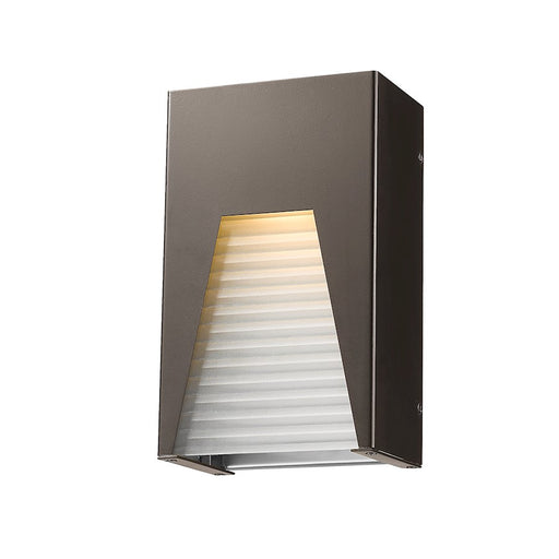 Z-Lite Millenial 1 Light Outdr Wall Light 10", Bronze Slvr, Frost - 561S-DBZ-SL-FRB-LED