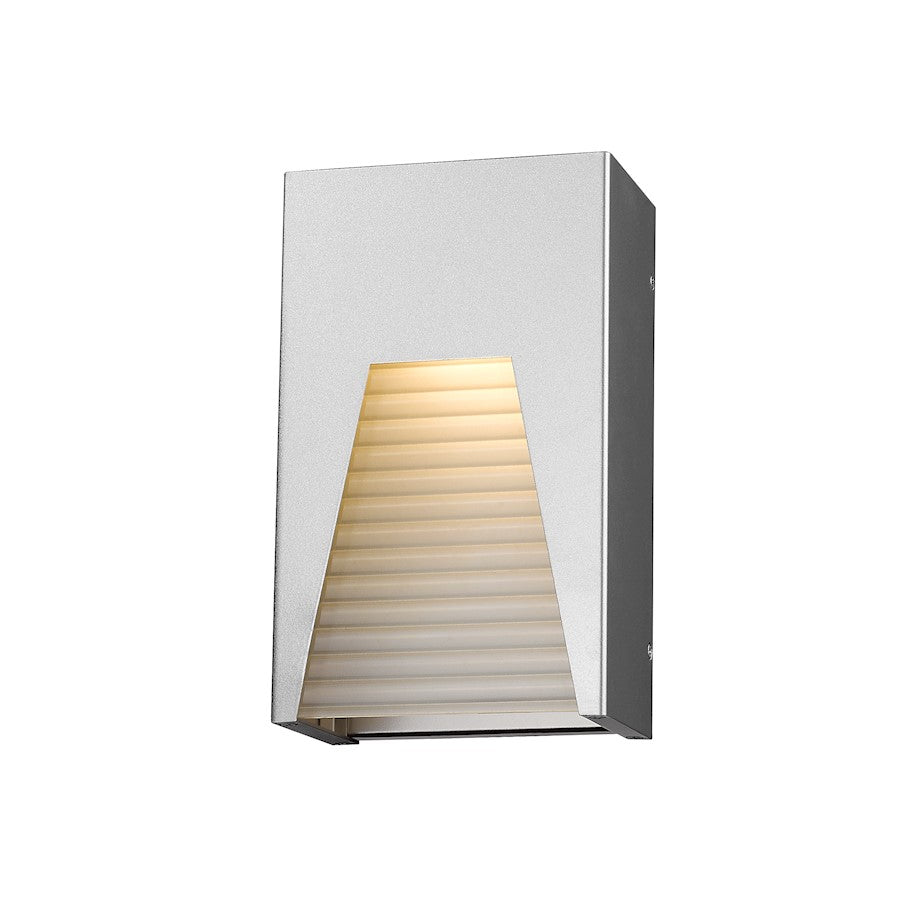 Z-Lite Millenial 1 Light Outdr Wall Light 10", Slvr, Frost - 561S-SL-SL-FRB-LED