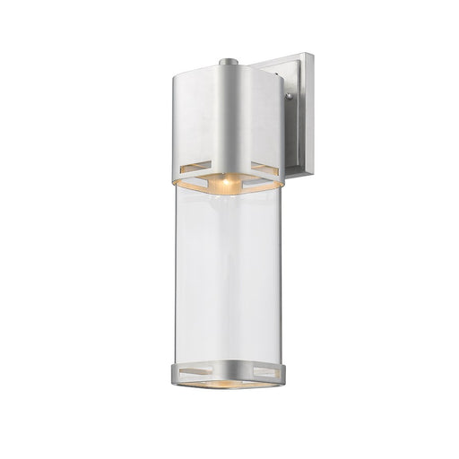 Z-Lite Lestat 1 Light Outdr Wall Light 6.75x5x17.625", Aluminum, Clear - 562B-BA-LED