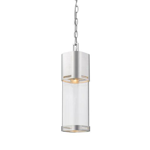 Z-Lite Lestat 1 Light Outdoor Chain Light, Brushed Aluminum, Clear - 562CHB-BA-LED