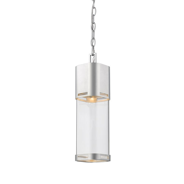 Z-Lite Lestat 1 Light Outdoor Chain Light, Brushed Aluminum, Clear - 562CHB-BA-LED