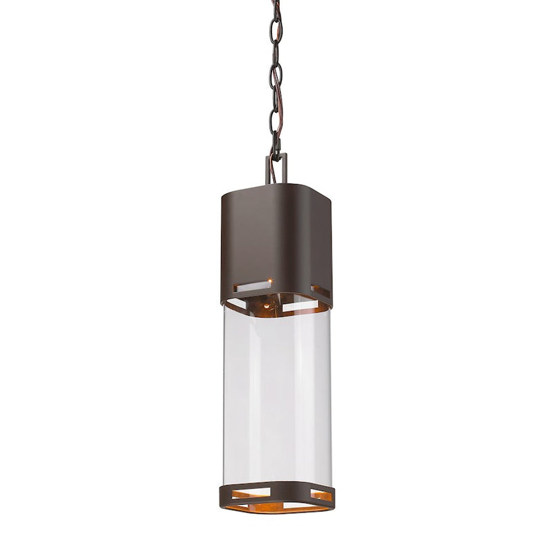 Z-Lite Lestat 1 Light Outdoor Chain Light, Deep Bronze, Clear - 562CHB-DBZ-LED