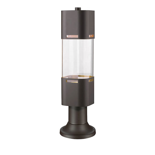 Z-Lite Lestat 1 Light Outdr LED Post Head/Pier Mt, Bronze, Clear - 562PHBR-553PM-DBZ-LE