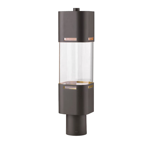 Z-Lite Lestat 1 Light Outdoor Post Head, Deep Bronze, Clear - 562PHBR-DBZ-LED
