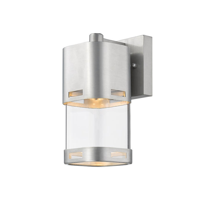 Z-Lite Lestat 1 Light Outdr Wall Light 5.375x4.125x9.25", Aluminum, Clear - 562S-BA-LED