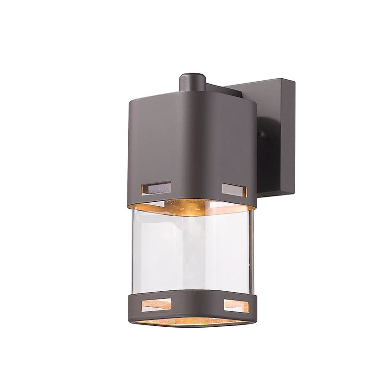 Z-Lite Lestat 1 Light Outdr Wall Light 5.375x4.125x9.25", Bronze, Clear - 562S-DBZ-LED