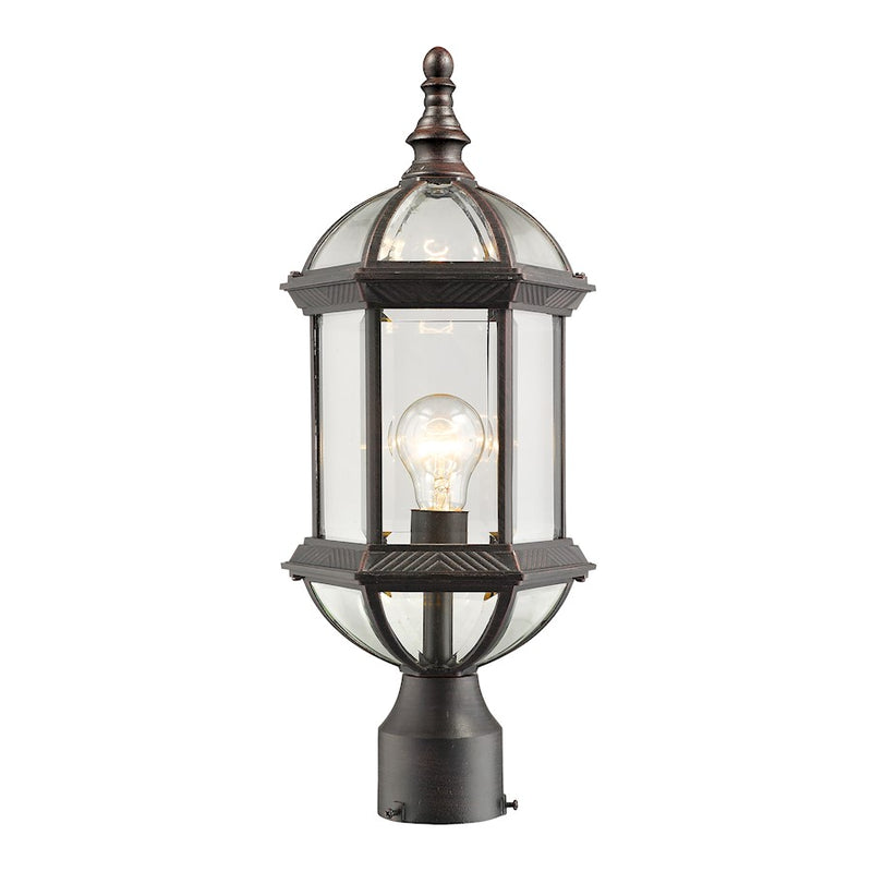 Z-Lite Annex 1 Light Outdoor Post Mount in Rust - 563PHM-RT