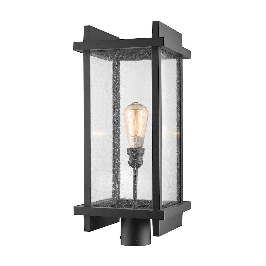 Z-Lite Fallow 1 Light Outdoor Post Mount, Black - 565PHBR-BK