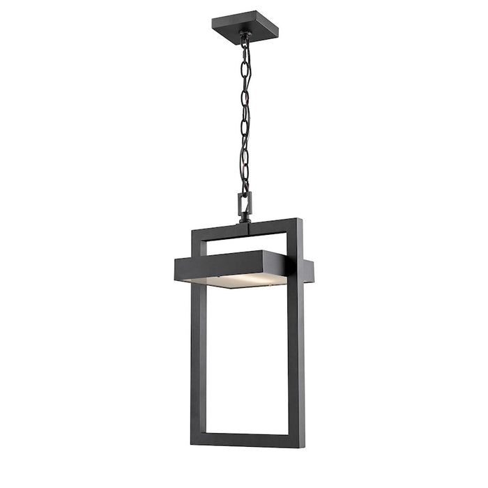Z-Lite Luttrel 1 Light Chain Mount Ceiling Fixture, Black - 566CHB-BK-LED