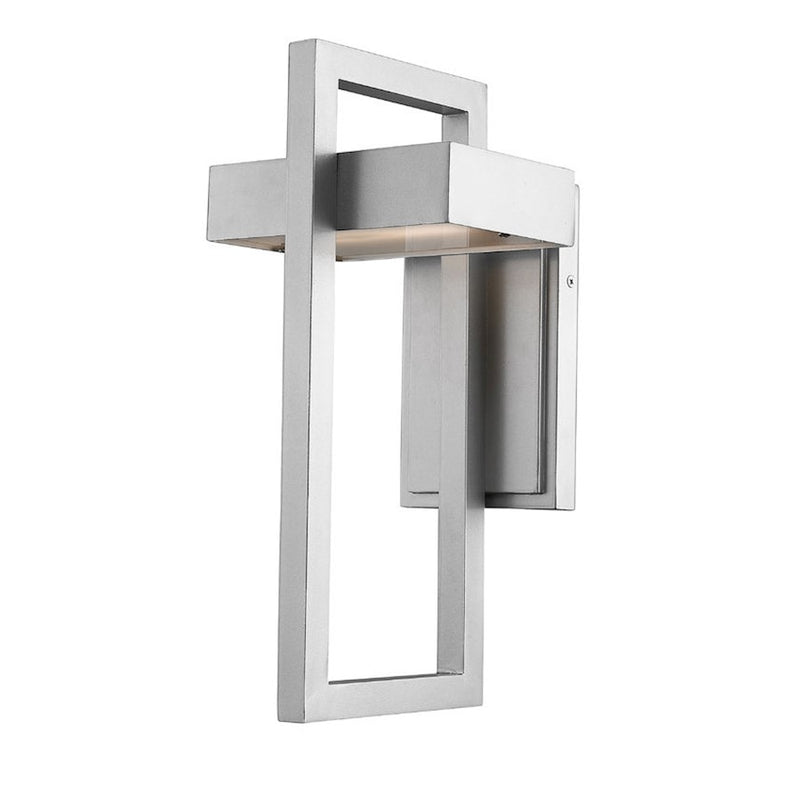 Z-Lite Luttrel 1 Light Outdoor Sconce, Silver - 566M-SL-LED